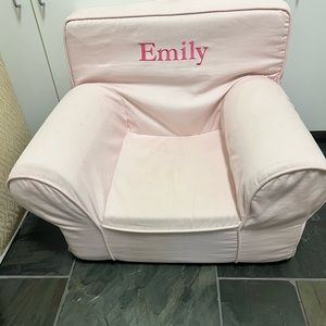 Pottery Barn Kids Anywhere CHAIR COVER ONLY with Emily embroidered